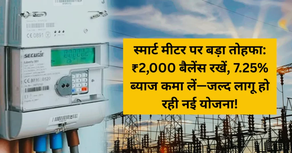 Big gift on smart meter Keep ₹2,000 balance, earn 7.25% interest-New scheme coming soon!