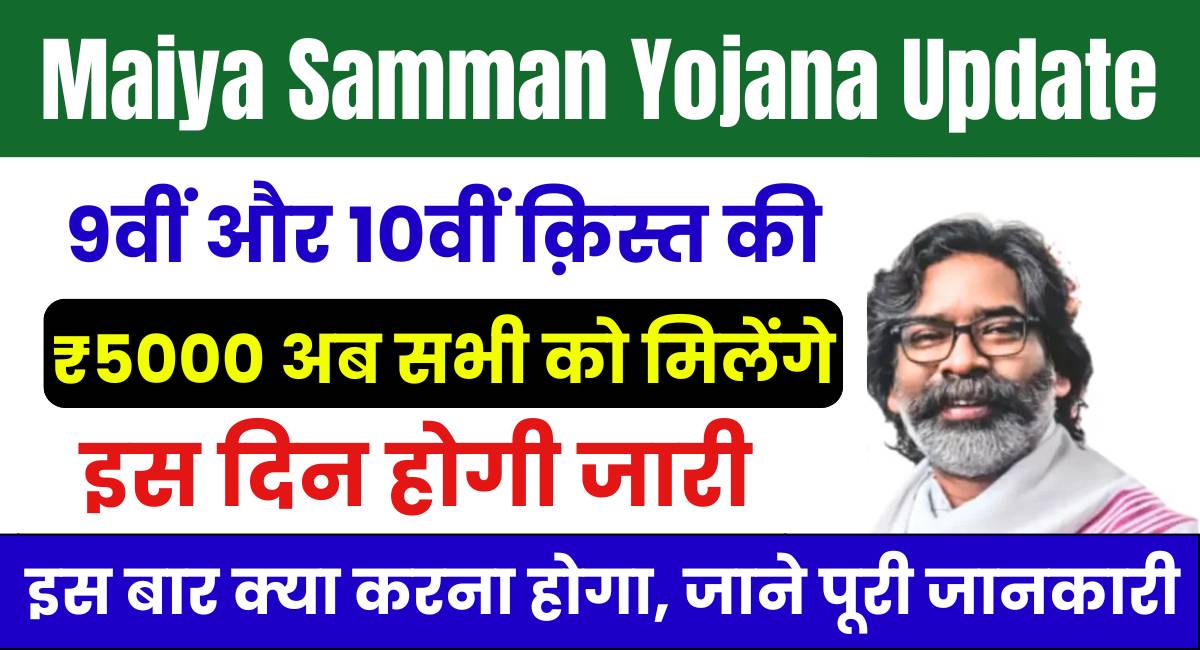 Maiya Samman Yojana 9th 10th Kist Update